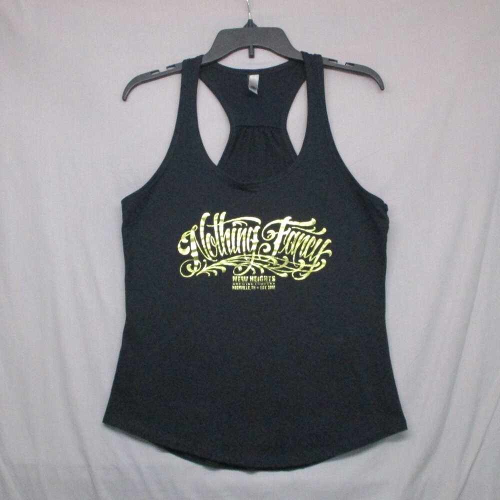 Nothing Fancy Graphic‎ Print Tank Top Black Women Size / M